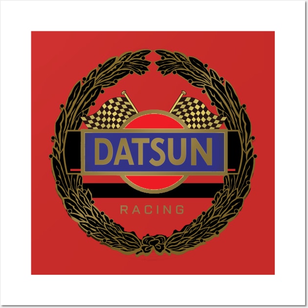 Vintage Datsun Racing Wreath Wall Art by Midcenturydave